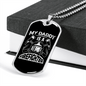 Daddy Is A Firefighter Gift Stainless Steel or 18k Gold Dog Tag 24" Chain-Express Your Love Gifts