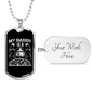 Daddy Is A Firefighter Gift Stainless Steel or 18k Gold Dog Tag 24" Chain-Express Your Love Gifts