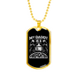 Daddy Is A Firefighter Gift Stainless Steel or 18k Gold Dog Tag 24" Chain-Express Your Love Gifts