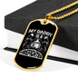 Daddy Is A Firefighter Gift Stainless Steel or 18k Gold Dog Tag 24" Chain-Express Your Love Gifts