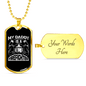 Daddy Is A Firefighter Gift Stainless Steel or 18k Gold Dog Tag 24" Chain-Express Your Love Gifts