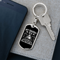 Daddy Is A Firefighter Keychain Stainless Steel or 18k Gold Dog Tag Keyring-Express Your Love Gifts