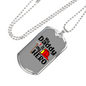Daddy Is My Hero Firefighter Gift Stainless Steel or 18k Gold Dog Tag 24" Chain-Express Your Love Gifts