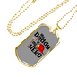 Daddy Is My Hero Firefighter Gift Stainless Steel or 18k Gold Dog Tag 24" Chain-Express Your Love Gifts