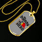 Daddy Is My Hero Firefighter Gift Stainless Steel or 18k Gold Dog Tag 24" Chain-Express Your Love Gifts