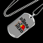 Daddy Is My Hero Firefighter Gift Stainless Steel or 18k Gold Dog Tag 24" Chain-Express Your Love Gifts