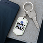 Daddy Is My Hero Keychain Stainless Steel or 18k Gold Dog Tag Keyring-Express Your Love Gifts