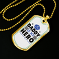 Daddy Is My Hero Necklace Stainless Steel or 18k Gold Dog Tag 24"-Express Your Love Gifts