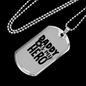 Daddy Is My Hero Police Necklace Stainless Steel or 18k Gold Dog Tag 24"-Express Your Love Gifts