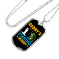 Daddy'S Fishing Buddy Fish Necklace Stainless Steel or 18k Gold Dog Tag 24" Chain-Express Your Love Gifts