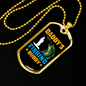Daddy'S Fishing Buddy Fish Necklace Stainless Steel or 18k Gold Dog Tag 24" Chain-Express Your Love Gifts