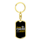 Daddy'S Fishing Buddy Hook Keychain Stainless Steel or 18k Gold Dog Tag Keyring-Express Your Love Gifts