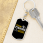 Daddy'S Fishing Buddy Hook Keychain Stainless Steel or 18k Gold Dog Tag Keyring-Express Your Love Gifts