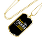 Daddy'S Fishing Buddy Necklace Stainless Steel or 18k Gold Dog Tag 24" Chain-Express Your Love Gifts