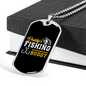 Daddy'S Fishing Buddy Necklace Stainless Steel or 18k Gold Dog Tag 24" Chain-Express Your Love Gifts