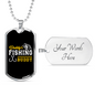 Daddy'S Fishing Buddy Necklace Stainless Steel or 18k Gold Dog Tag 24" Chain-Express Your Love Gifts