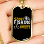 Daddy'S Fishing Buddy Necklace Stainless Steel or 18k Gold Dog Tag 24" Chain-Express Your Love Gifts
