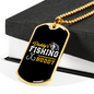 Daddy'S Fishing Buddy Necklace Stainless Steel or 18k Gold Dog Tag 24" Chain-Express Your Love Gifts