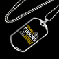 Daddy'S Fishing Buddy Necklace Stainless Steel or 18k Gold Dog Tag 24" Chain-Express Your Love Gifts