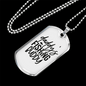 Daddy'S Fishing Buddy Plain Necklace Stainless Steel or 18k Gold Dog Tag 24" Chain-Express Your Love Gifts