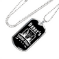 Daddy's Fishing Buddy White Necklace Stainless Steel or 18k Gold Dog Tag 24" Chain-Express Your Love Gifts