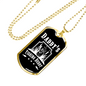 Daddy's Fishing Buddy White Necklace Stainless Steel or 18k Gold Dog Tag 24" Chain-Express Your Love Gifts