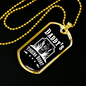 Daddy's Fishing Buddy White Necklace Stainless Steel or 18k Gold Dog Tag 24" Chain-Express Your Love Gifts