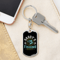 Daddy'S Fishing Keychain Stainless Steel or 18k Gold Dog Tag Keyring-Express Your Love Gifts