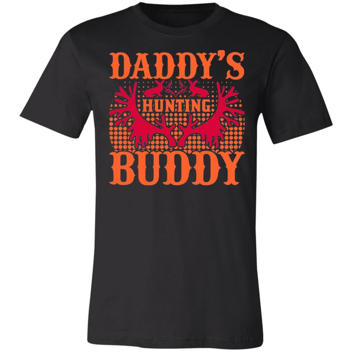 Daddy's Hunting Buddy Antlers Hunter Gift T-Shirt-Express Your Love Gifts
