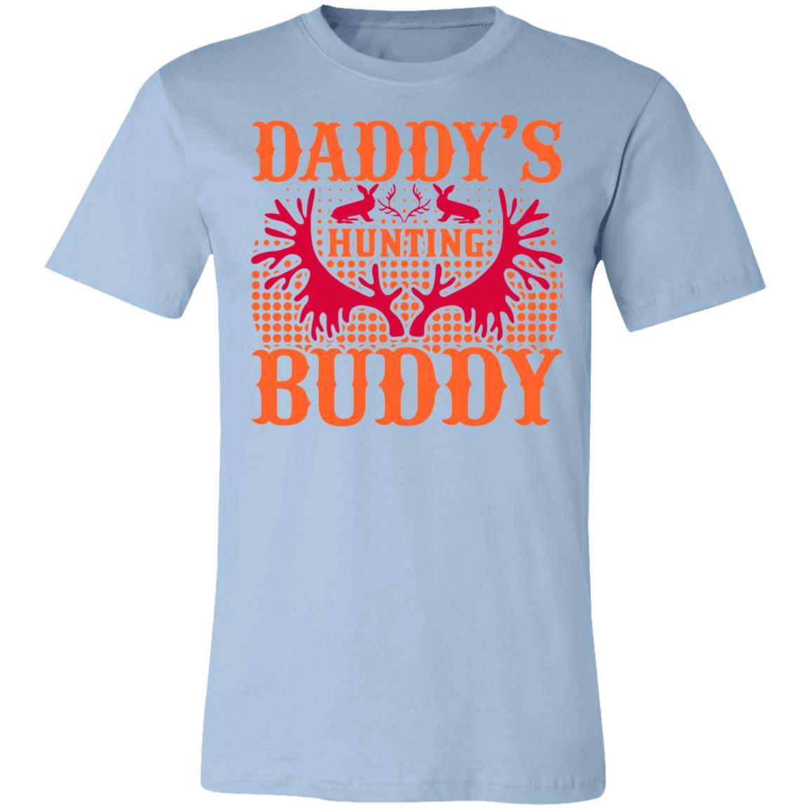 Daddy's Hunting Buddy Antlers Hunter Gift T-Shirt-Express Your Love Gifts