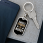 Daddy'S Hunting Buddy Deer & Guns Keychain Stainless Steel or 18k Gold Dog Tag Keyring-Express Your Love Gifts