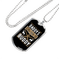 Daddy'S Hunting Buddy Deer & Guns Necklace Stainless Steel or 18k Gold Dog Tag 24" Chain-Express Your Love Gifts