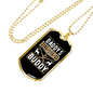 Daddy'S Hunting Buddy Deer & Guns Necklace Stainless Steel or 18k Gold Dog Tag 24" Chain-Express Your Love Gifts