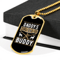 Daddy'S Hunting Buddy Deer & Guns Necklace Stainless Steel or 18k Gold Dog Tag 24" Chain-Express Your Love Gifts