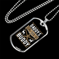 Daddy'S Hunting Buddy Deer & Guns Necklace Stainless Steel or 18k Gold Dog Tag 24" Chain-Express Your Love Gifts