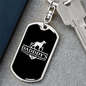 Daddy'S Hunting Buddy Dog Keychain Stainless Steel or 18k Gold Dog Tag Keyring-Express Your Love Gifts