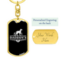 Daddy'S Hunting Buddy Dog Keychain Stainless Steel or 18k Gold Dog Tag Keyring-Express Your Love Gifts