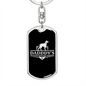 Daddy'S Hunting Buddy Dog Keychain Stainless Steel or 18k Gold Dog Tag Keyring-Express Your Love Gifts