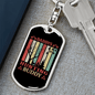 Daddy's Hunting Buddy Keychain Stainless Steel or 18k Gold Dog Tag Keyring-Express Your Love Gifts