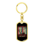 Daddy's Hunting Buddy Keychain Stainless Steel or 18k Gold Dog Tag Keyring-Express Your Love Gifts