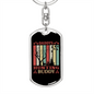 Daddy's Hunting Buddy Keychain Stainless Steel or 18k Gold Dog Tag Keyring-Express Your Love Gifts