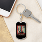 Daddy's Hunting Buddy Keychain Stainless Steel or 18k Gold Dog Tag Keyring-Express Your Love Gifts