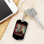 Daddy's Hunting Buddy Keychain Stainless Steel or 18k Gold Dog Tag Keyring-Express Your Love Gifts