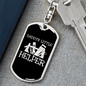 Daddy'S Little Helper Swivel Keychain Woodworker Dog Tag Stainless Steel or 18k Gold-Express Your Love Gifts