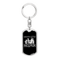 Daddy'S Little Helper Swivel Keychain Woodworker Dog Tag Stainless Steel or 18k Gold-Express Your Love Gifts