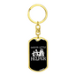 Daddy'S Little Helper Swivel Keychain Woodworker Dog Tag Stainless Steel or 18k Gold-Express Your Love Gifts