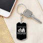 Daddy'S Little Helper Swivel Keychain Woodworker Dog Tag Stainless Steel or 18k Gold-Express Your Love Gifts