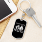 Daddy'S Little Helper Swivel Keychain Woodworker Dog Tag Stainless Steel or 18k Gold-Express Your Love Gifts