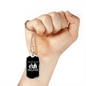 Daddy'S Little Helper Woodworker Dog Tag Stainless Steel or 18k Gold W 24"-Express Your Love Gifts