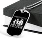Daddy'S Little Helper Woodworker Dog Tag Stainless Steel or 18k Gold W 24"-Express Your Love Gifts